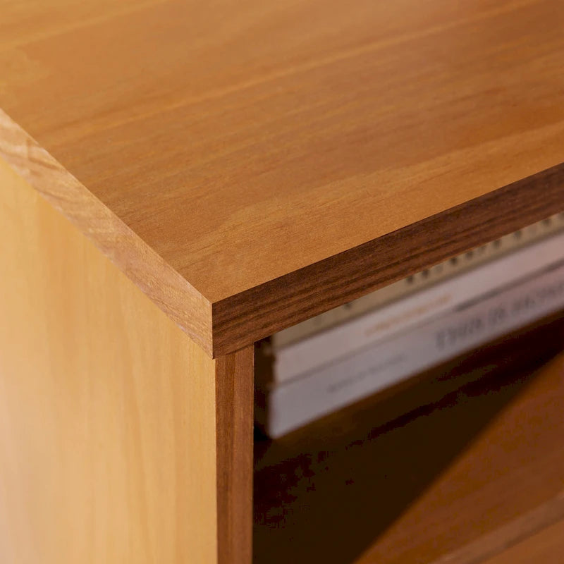 Walnut / Caramel / White Mid-Century TV Stand, Fits TVs up to 80"
