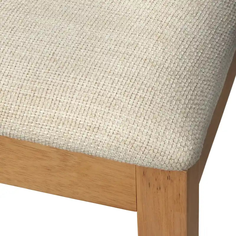 Walnut/Beige Cane Back Dining Chair, Mid-Century Style, Set of 2