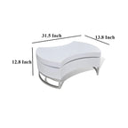 White & Chrome Rotating Storage Coffee Table, 1-Person Use