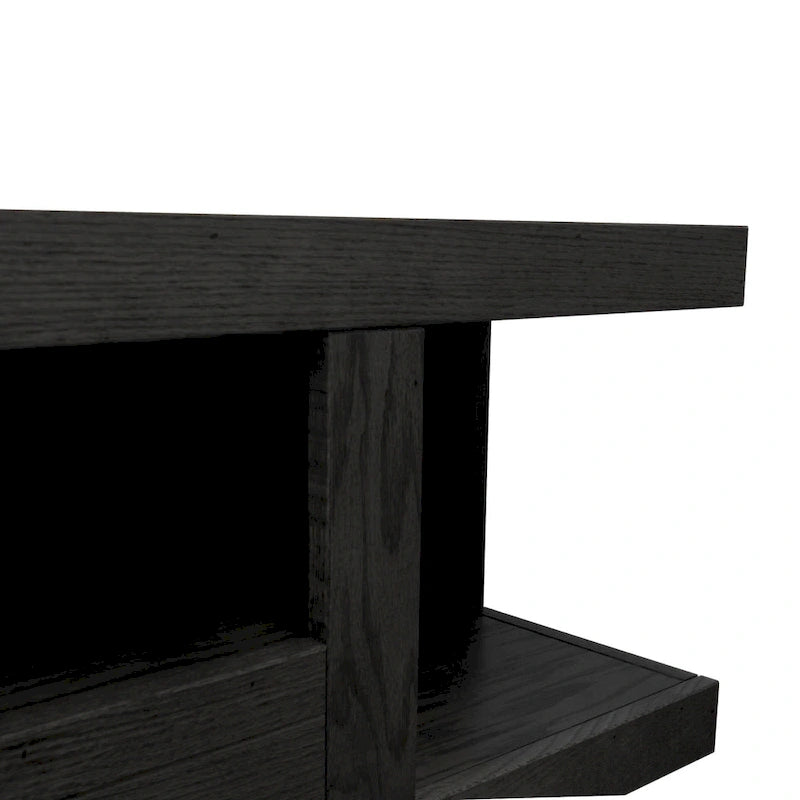 72" Electric Fireplace TV Console – Natural / Oak Bourbon / Clove, Modern Rustic Style, Single Room