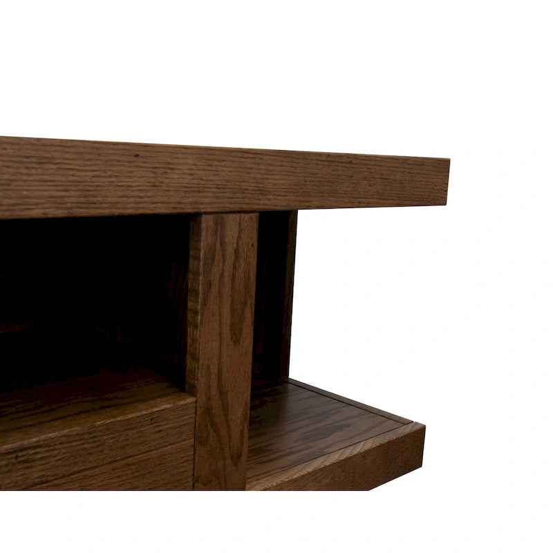 72" Electric Fireplace TV Console – Natural / Oak Bourbon / Clove, Modern Rustic Style, Single Room