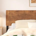 Brown Queen Bed Frame, Iron & MDF Headboard, 2-Person