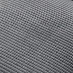 Grey Corduroy Club Chair with Ottoman, Single Seat