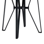 Light Ash / Brown Round Bar Table with Metal Base, Seats 4 | 46.5"W x 36"H