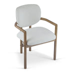 Brown Upholstered Dining Chair, King Louis Style, Set of 2
