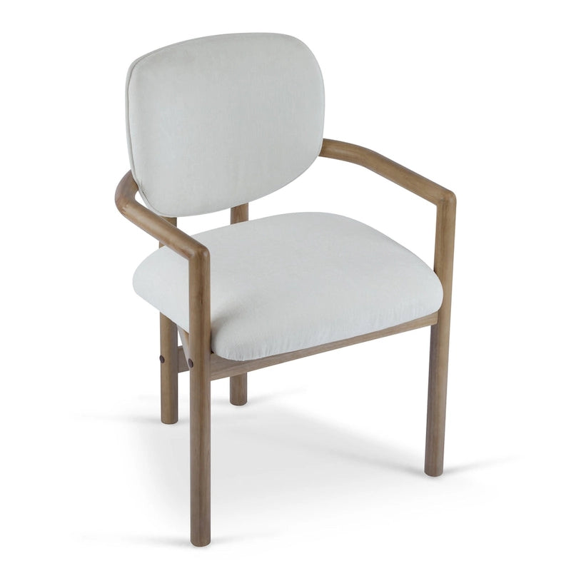 Brown Upholstered Dining Chair, King Louis Style, Set of 2