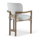 Brown Upholstered Dining Chair, King Louis Style, Set of 2