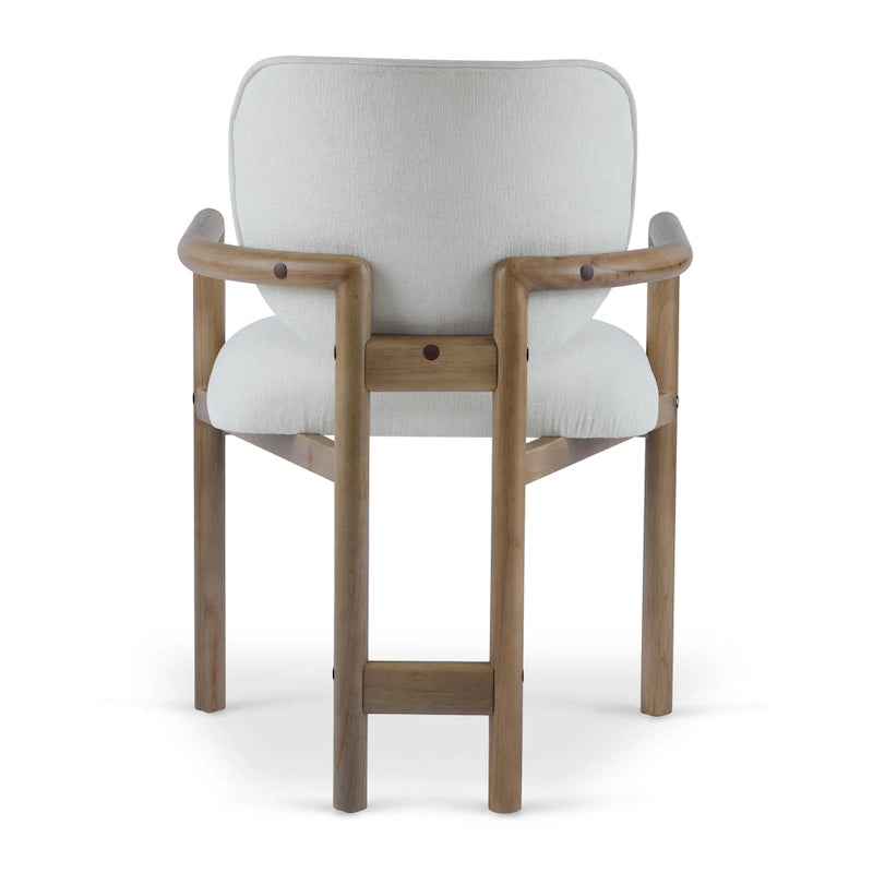 Brown Upholstered Dining Chair, King Louis Style, Set of 2