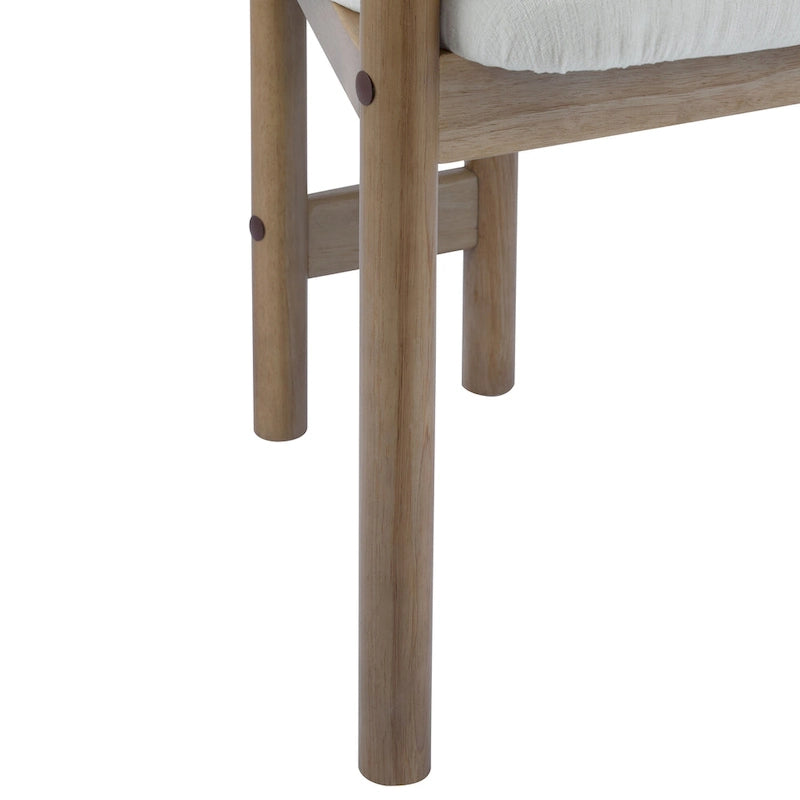 Brown Upholstered Dining Chair, King Louis Style, Set of 2