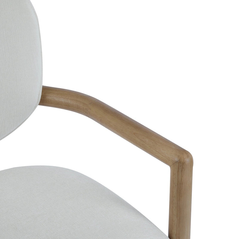 Brown Upholstered Dining Chair, King Louis Style, Set of 2