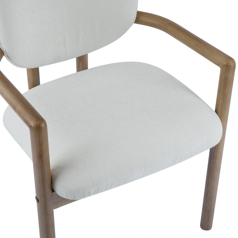 Brown Upholstered Dining Chair, King Louis Style, Set of 2