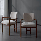 Brown Upholstered Dining Chair, King Louis Style, Set of 2