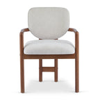 Brown Upholstered Dining Chair, King Louis Style, Set of 2