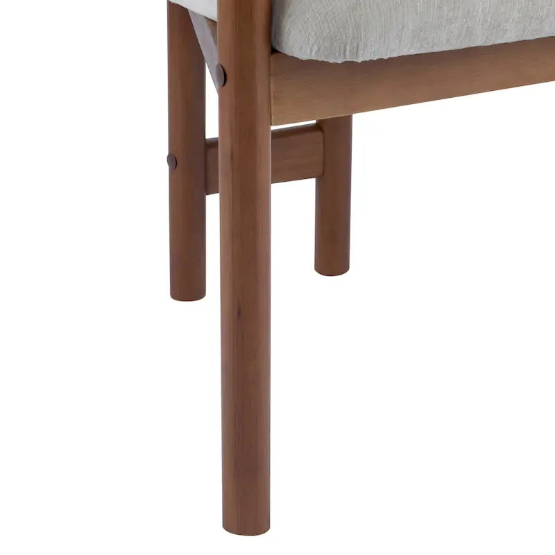 Brown Upholstered Dining Chair, King Louis Style, Set of 2