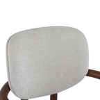 Brown Upholstered Dining Chair, King Louis Style, Set of 2