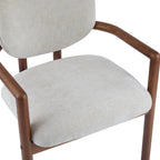Brown Upholstered Dining Chair, King Louis Style, Set of 2
