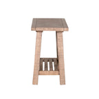 Accent Chairside Table, Light Brown & Black, Rectangular, Single Use