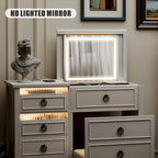Makeup Vanity With Led Light and Hidden Storage