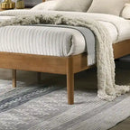 Roundhill Furniture Vichy 5-Piece Rattan Bedroom Set with Upholstered Queen Bed, Chest, Dresser, Mirror, and 2 Nightstands