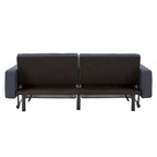 Gray Tufted Fabric Split-Back Convertible Futon, Full, Seats 2