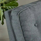 Tufted Fabric Recliner, Red / Grey / Blue, Single Seat