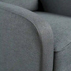 Tufted Fabric Recliner, Red / Grey / Blue, Single Seat