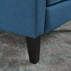 Tufted Fabric Recliner, Red / Grey / Blue, Single Seat