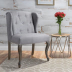 Wingback Accent Chair, Beige / Teal / Light Blue / Grey, Nailhead Trim, Single Seat