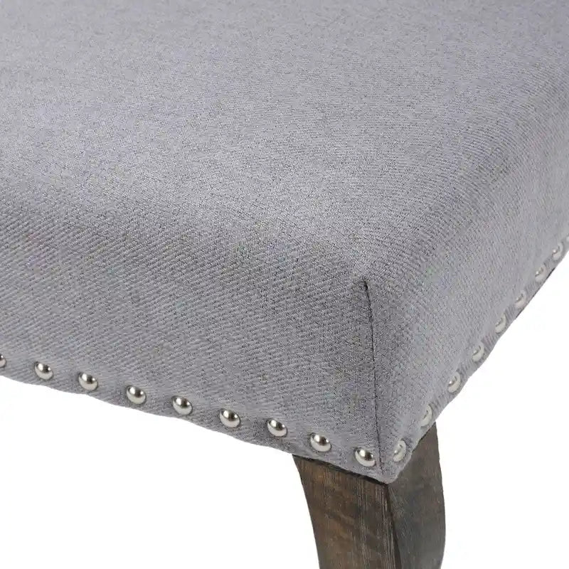 Wingback Accent Chair, Beige / Teal / Light Blue / Grey, Nailhead Trim, Single Seat