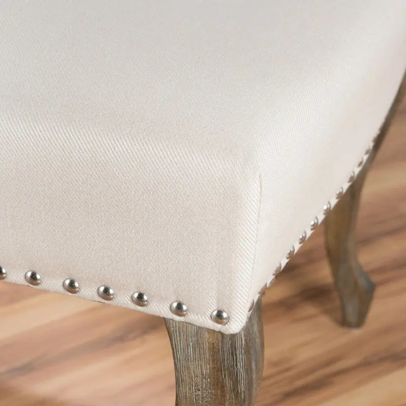 Wingback Accent Chair, Beige / Teal / Light Blue / Grey, Nailhead Trim, Single Seat
