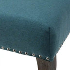 Wingback Accent Chair, Beige / Teal / Light Blue / Grey, Nailhead Trim, Single Seat