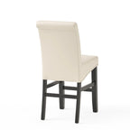 Black/Brown/Ivory Studded Bonded Leather Counter Stool, Set of 2