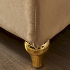 Velvet Chaise Lounge Chair with Storage, Single, Pink / Beige / Navy Blue / Khaki / Grey