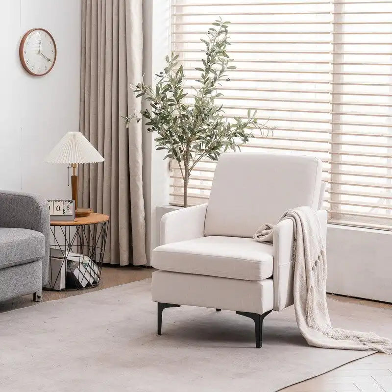 Multi-Color Linen Accent Armchair, Single Seat