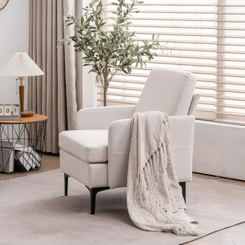 Multi-Color Linen Accent Armchair, Single Seat