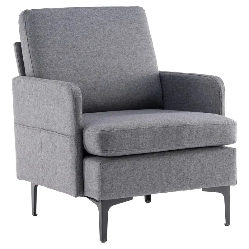 Multi-Color Linen Accent Armchair, Single Seat