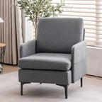 Multi-Color Linen Accent Armchair, Single Seat