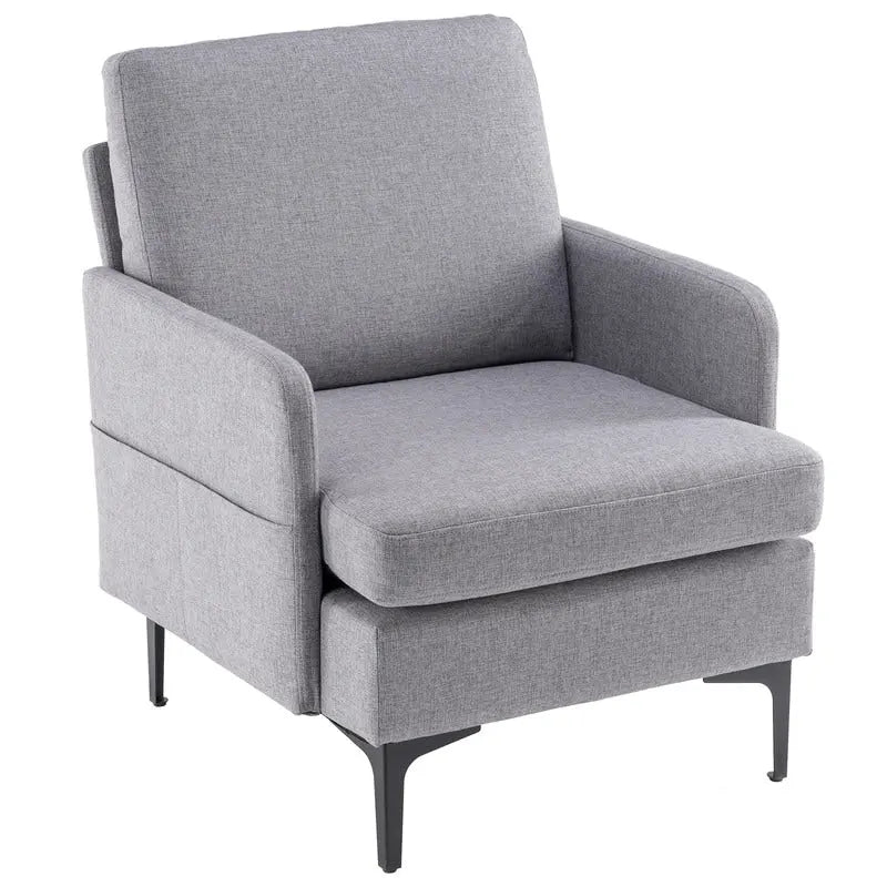 Multi-Color Linen Accent Armchair, Single Seat