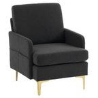 Multi-Color Linen Accent Armchair, Single Seat