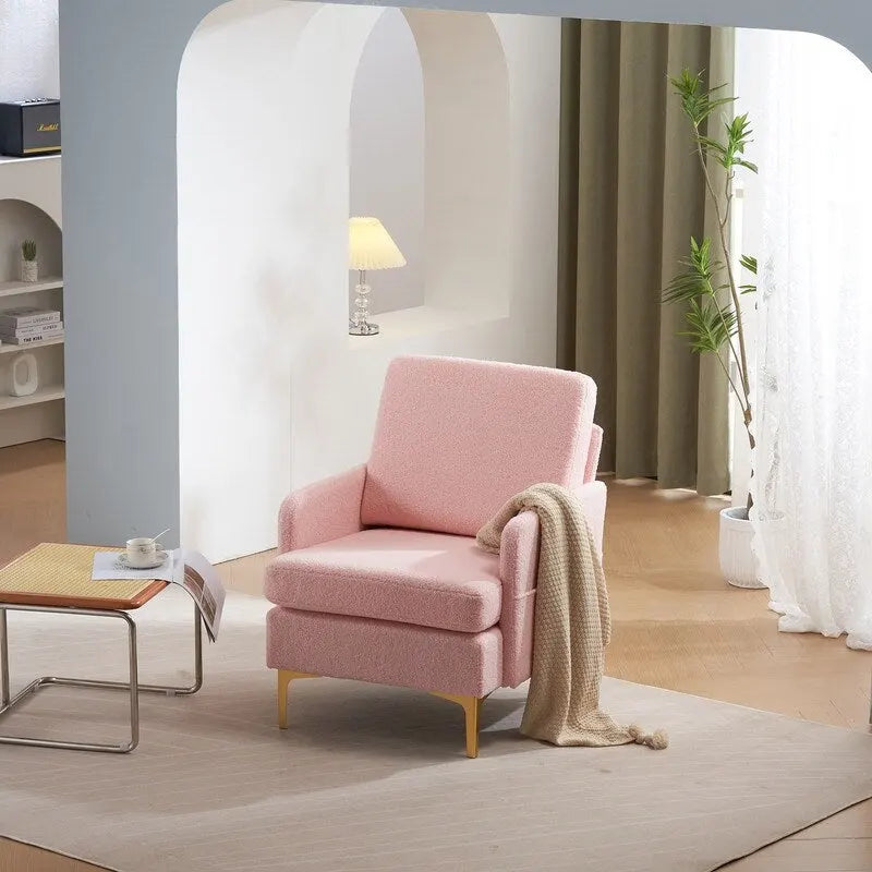 Multi-Color Linen Accent Armchair, Single Seat