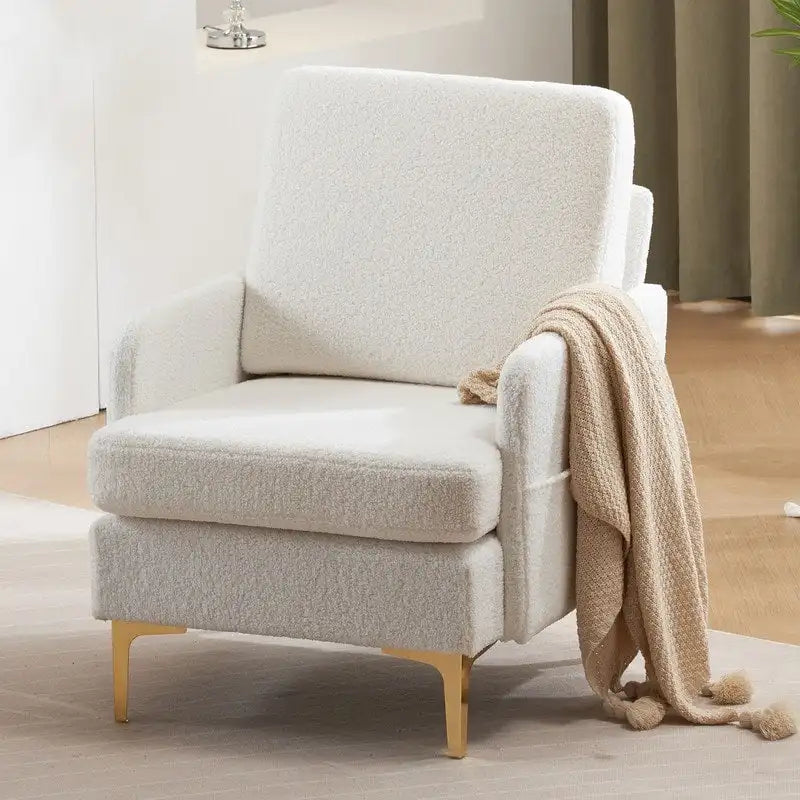 Multi-Color Linen Accent Armchair, Single Seat