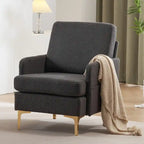 Multi-Color Linen Accent Armchair, Single Seat