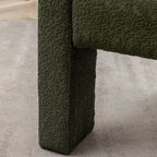 Cream/Black/Grey Boucle Accent Chair, Tripod Base, Set of 2