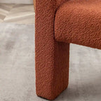 Cream/Black/Grey Boucle Accent Chair, Tripod Base, Set of 2