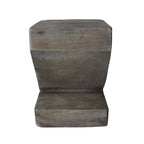 Black / Light Gray Z-Shape Outdoor Lightweight Concrete Side Table