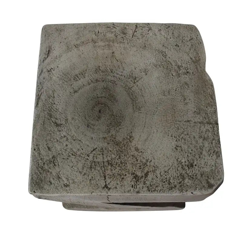 Black / Light Gray Z-Shape Outdoor Lightweight Concrete Side Table