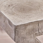 Black / Light Gray Z-Shape Outdoor Lightweight Concrete Side Table