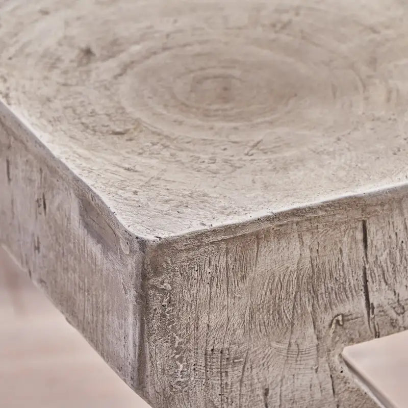Black / Light Gray Z-Shape Outdoor Lightweight Concrete Side Table