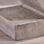 Black / Light Gray Z-Shape Outdoor Lightweight Concrete Side Table