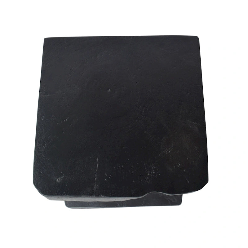 Black / Light Gray Z-Shape Outdoor Lightweight Concrete Side Table